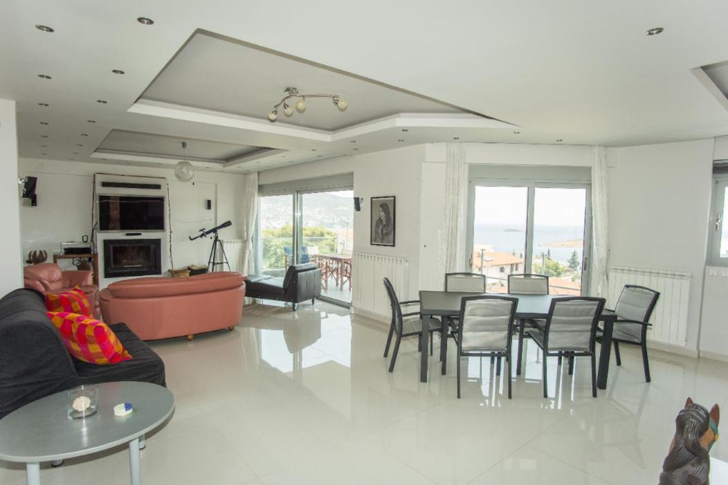 Seaview Pool Villa Near Beach And Athens Airport Pórto Ráfti Dış mekan fotoğraf